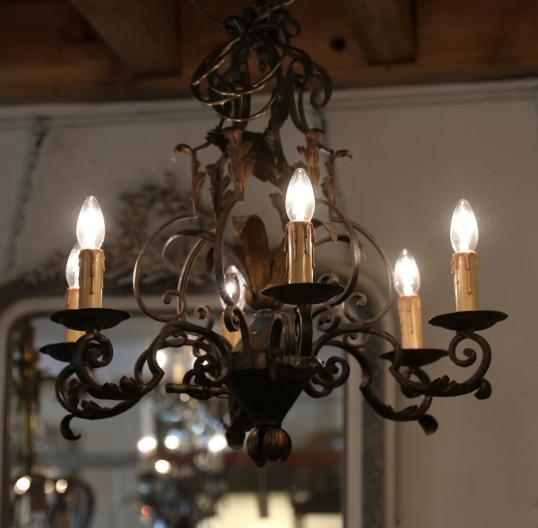 French Metal Chandelier